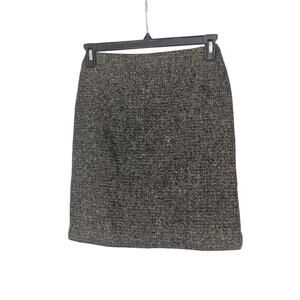 Casual Corner Wool Blend Pencil Skirt Made in Italy Gray Black Size 4 Officewear